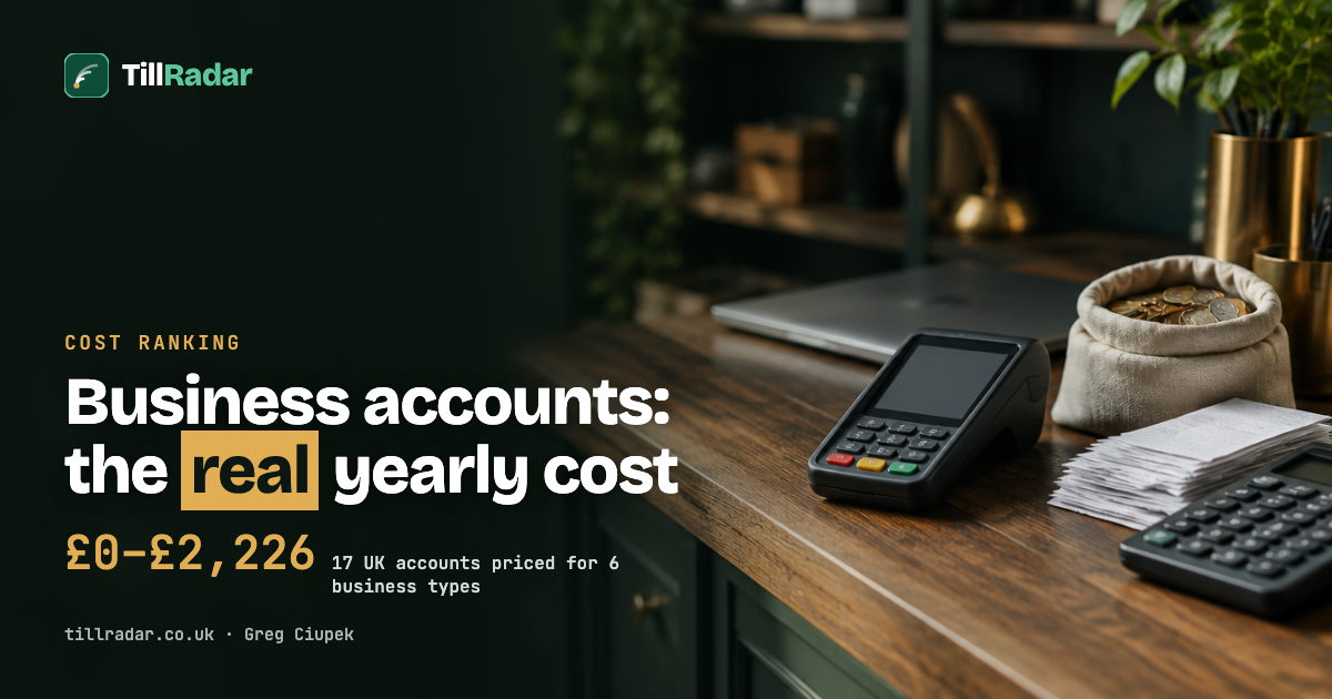 Best business bank accounts UK 2026: yearly cost for 6 business types